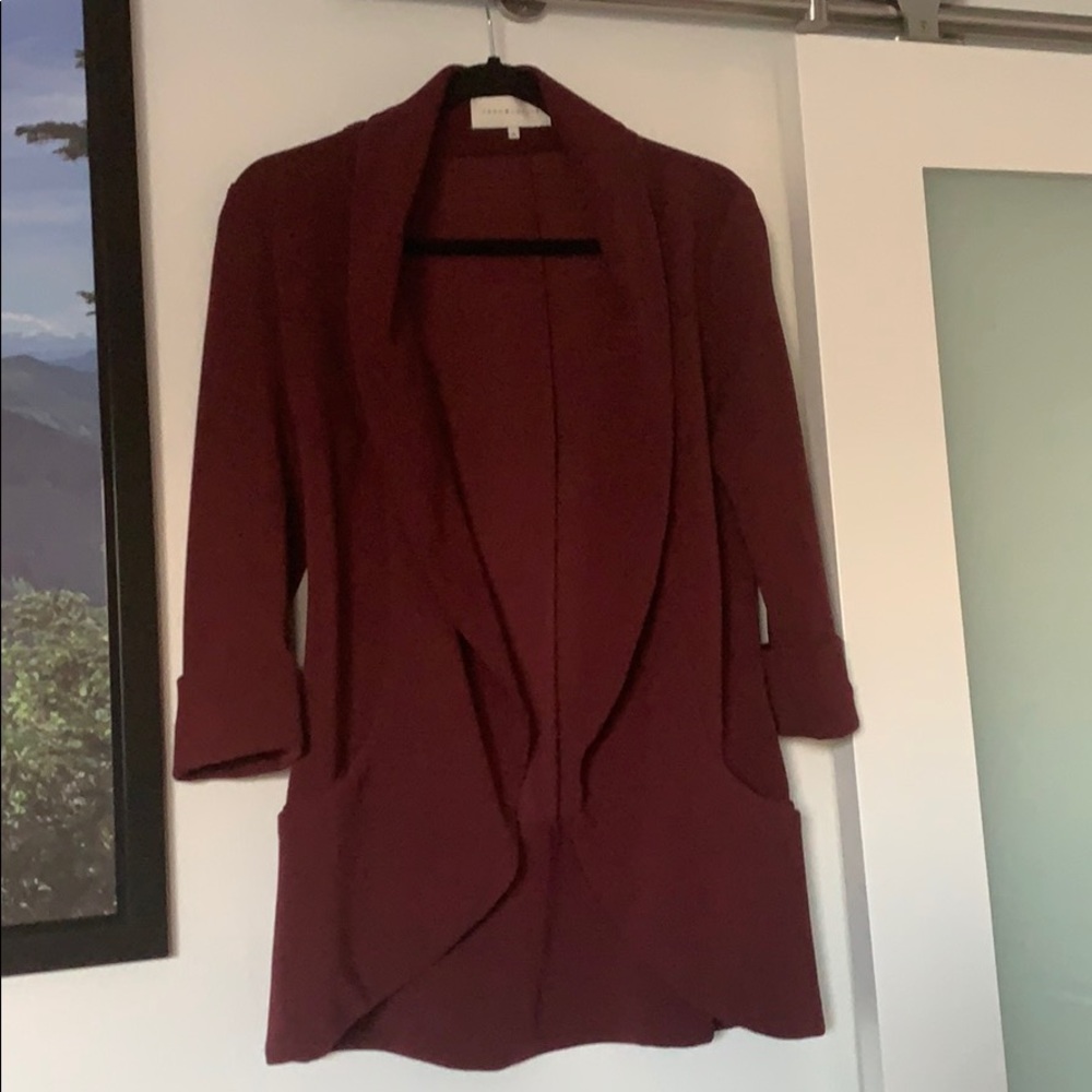 Maroon stretchy blazer